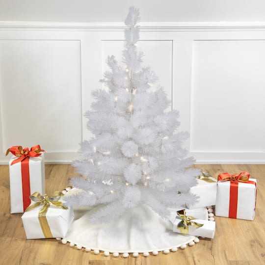 3Ft Pre-Lit White Alaskan Pine Artificial Christmas Tree, Warm White LED Lights By Northlight | 3 ft | Michaels®